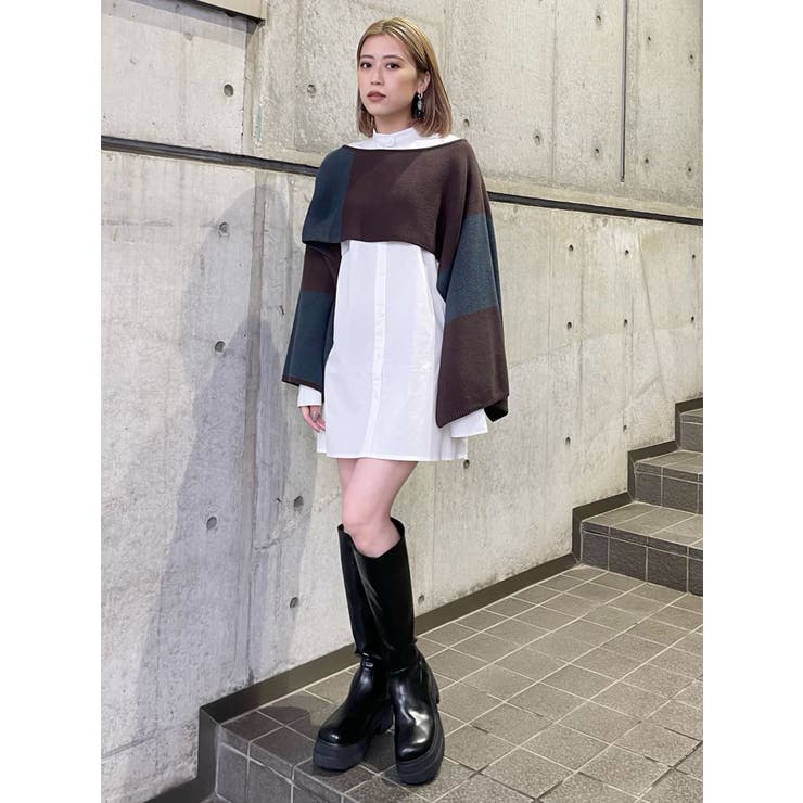 レイヤードニットシャツワンピース | MURUA | 詳細画像45 