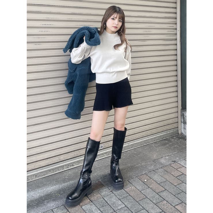 リブニットキュロット【ショートパンツ】[品番：MKSW0053207]｜MURUA（ムルーア）のレディースファッション通販｜SHOPLIST（ショップリスト）