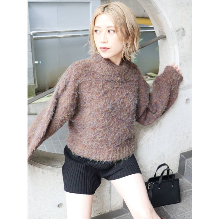 リブニットキュロット【ショートパンツ】[品番：MKSW0053207