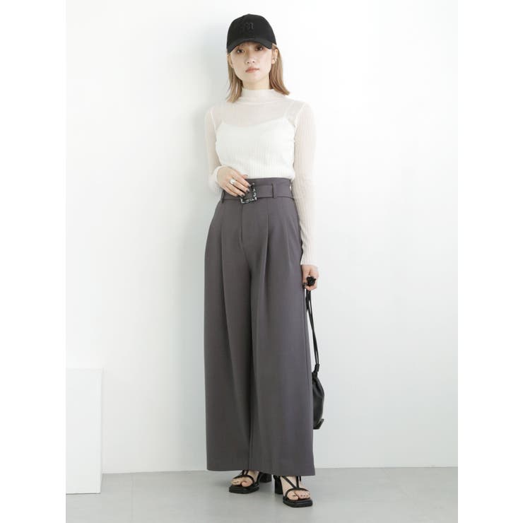 ハイウエストタックワイドパンツ[品番：MKSW0054097]｜MURUA