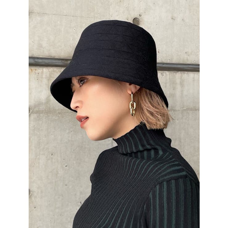 ブラック | ニットジャガードベルハット | MURUA