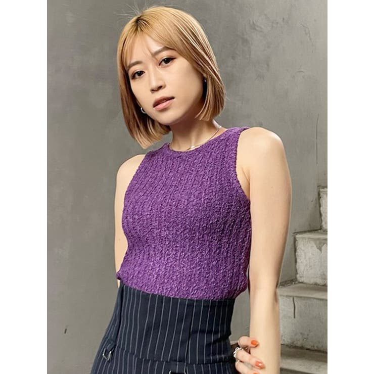 パープル | テープヤーンアメスリタンク | MURUA