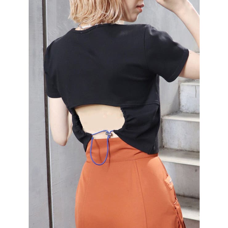 ブラック | サークルバックコンパクトカットソー | MURUA