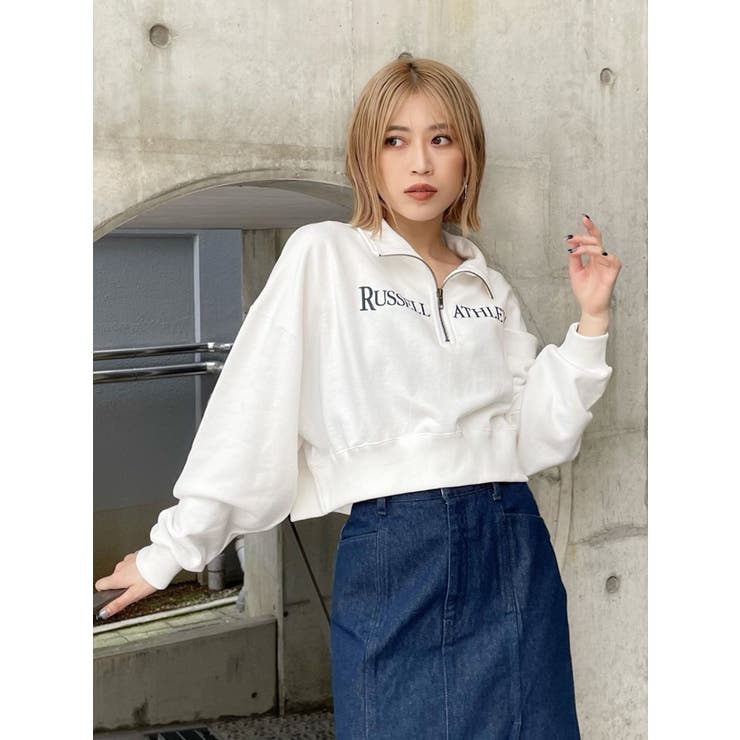 クロップトハーフジップスウェット[品番：MKSW0052864]｜MURUA