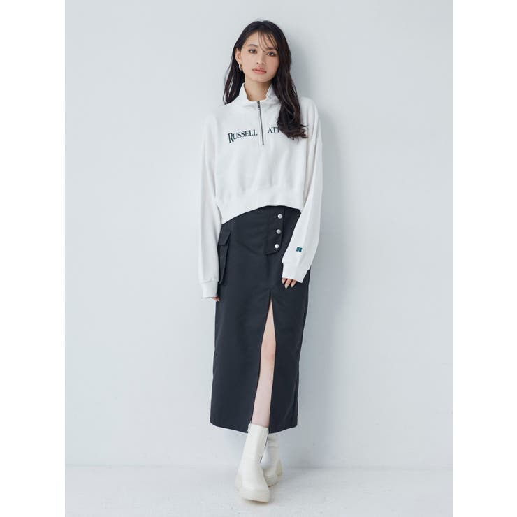 クロップトハーフジップスウェット[品番：MKSW0052864]｜MURUA