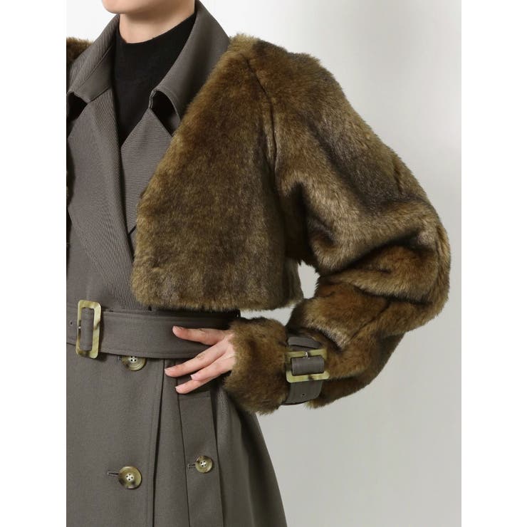 フェイクファーベルテットロングコート | MURUA | 詳細画像30 