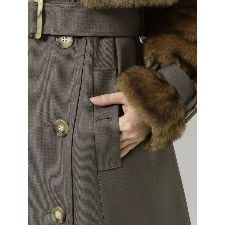 フェイクファーベルテットロングコート | MURUA | 詳細画像31 