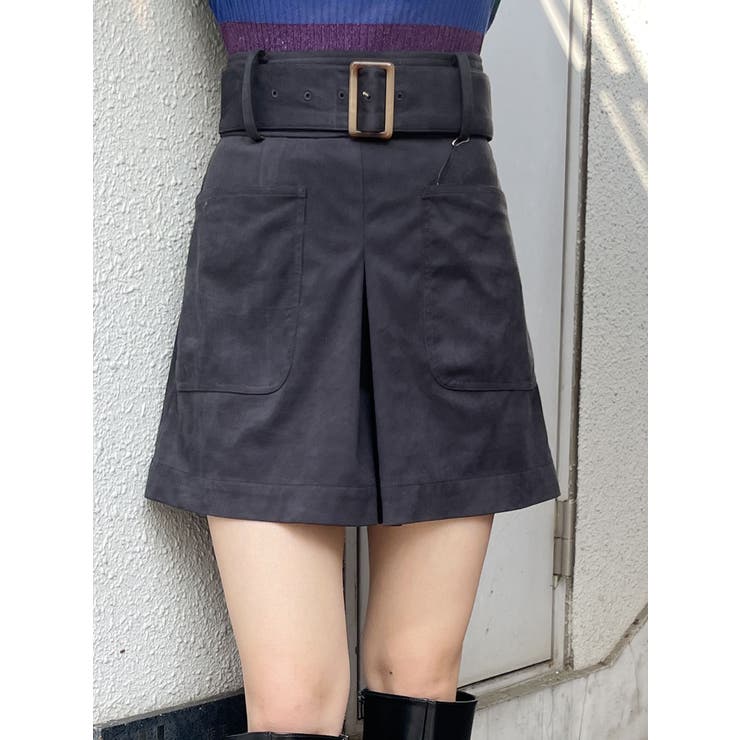 ブラック | フェイクスエードショートパンツ | MURUA