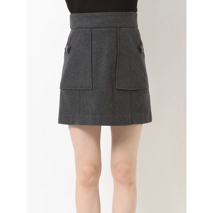 AMI PARIS ウールフランネルミニスカート ウールライクミニスカート[品番：MKSW0054381]｜MURUA（ムルーア