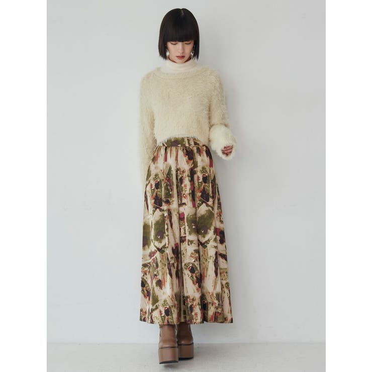 クロップトシャギーニット[品番：MKSW0053940]｜MURUA（ムルーア