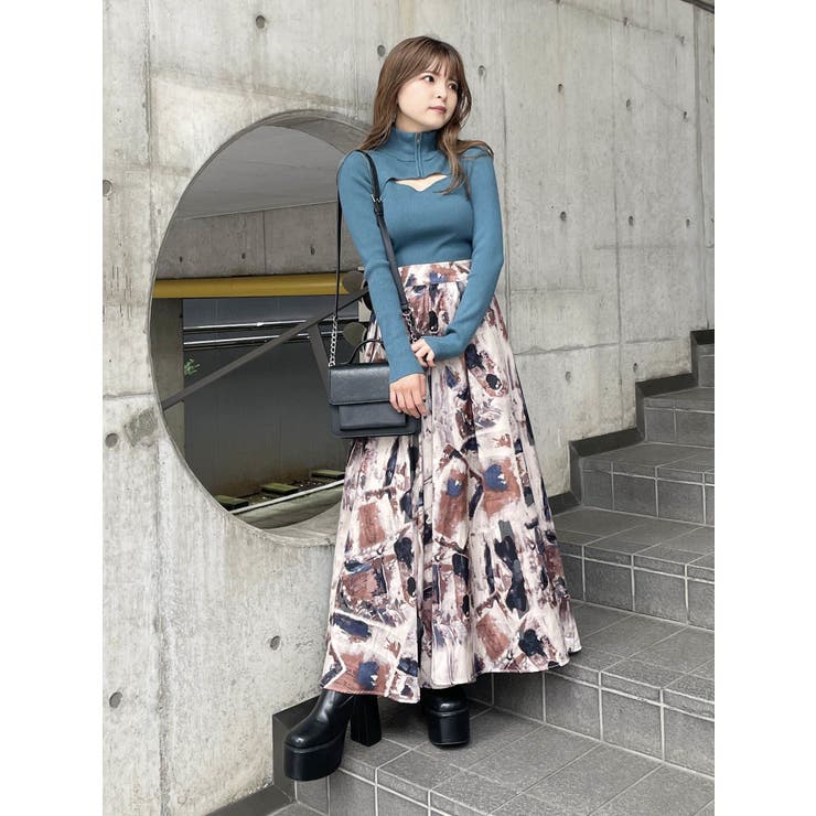 ハーフジップカットニット[品番：MKSW0053387]｜MURUA（ムルーア