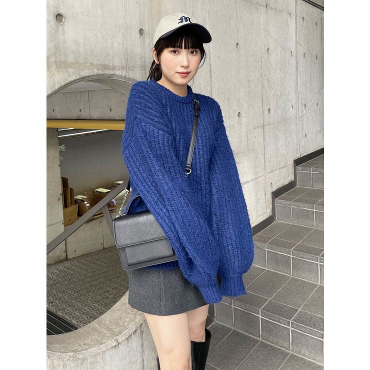 MIEKO UESAKO セーター カシミヤ混 ブルー系 MIEKO UESAKO セーター