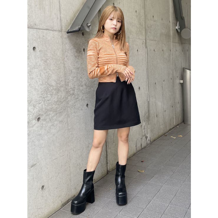 美品✨ハイネック長袖ニット フルジップ ダブルジップ 黒 ウール100 リブ素材 ハイネックダブルジップアップニット | ファッション通販サイト NUGU