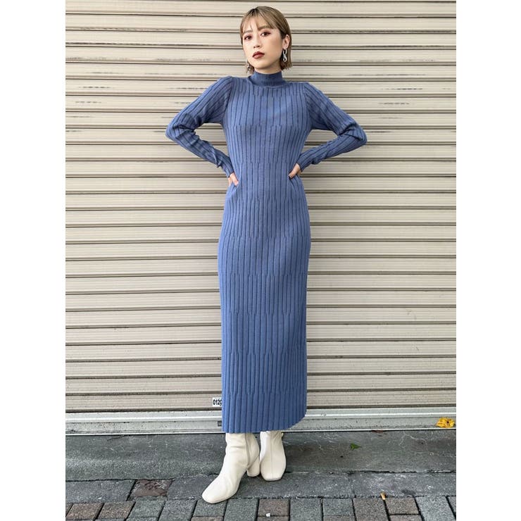 ランダムリブニットワンピース[品番：MKSW0054579]｜MURUA（ムルーア