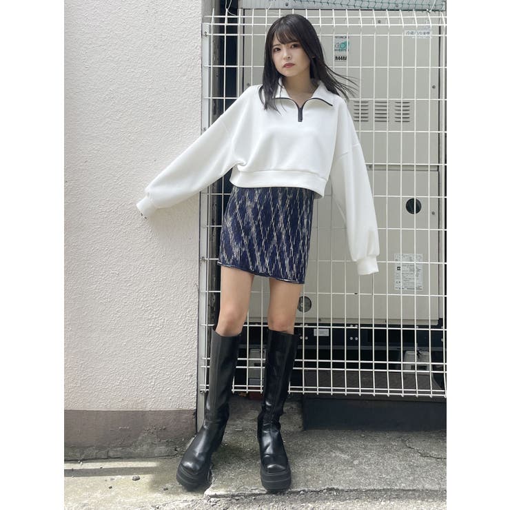 MARKANDLONA カモフラージュ ニットミニスカート MARKANDLONA カモフラージュ ニットミニスカート