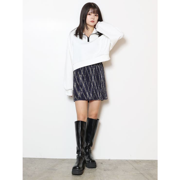 グラデーションガーターニットミニスカート | MURUA | 詳細画像17 