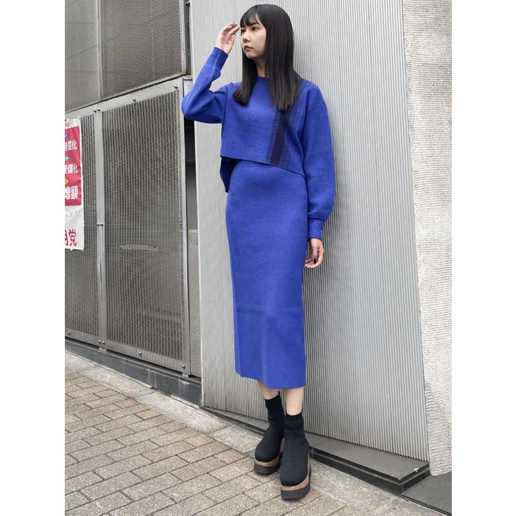 ANDI BAGUS☆Solana Knit Skirt スリット ニット マキシスカート セール】SLIT HOLE KNIT SKIRT/スリットホールニットスカート