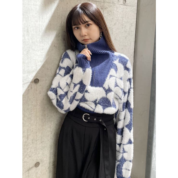 フロントZIPフェザーニット | MURUA | 詳細画像24