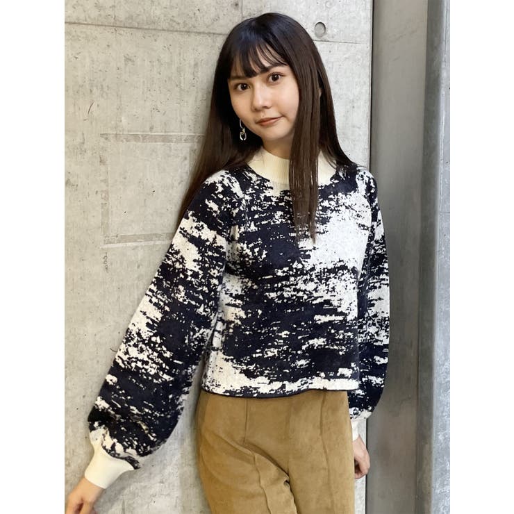 ジャガードボトルネックニット【WEB限定】[品番：MKSW0054415]｜MURUA