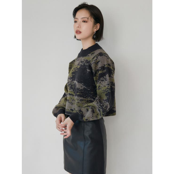 ジャガードボトルネックニット【WEB限定】[品番：MKSW0054415]｜MURUA