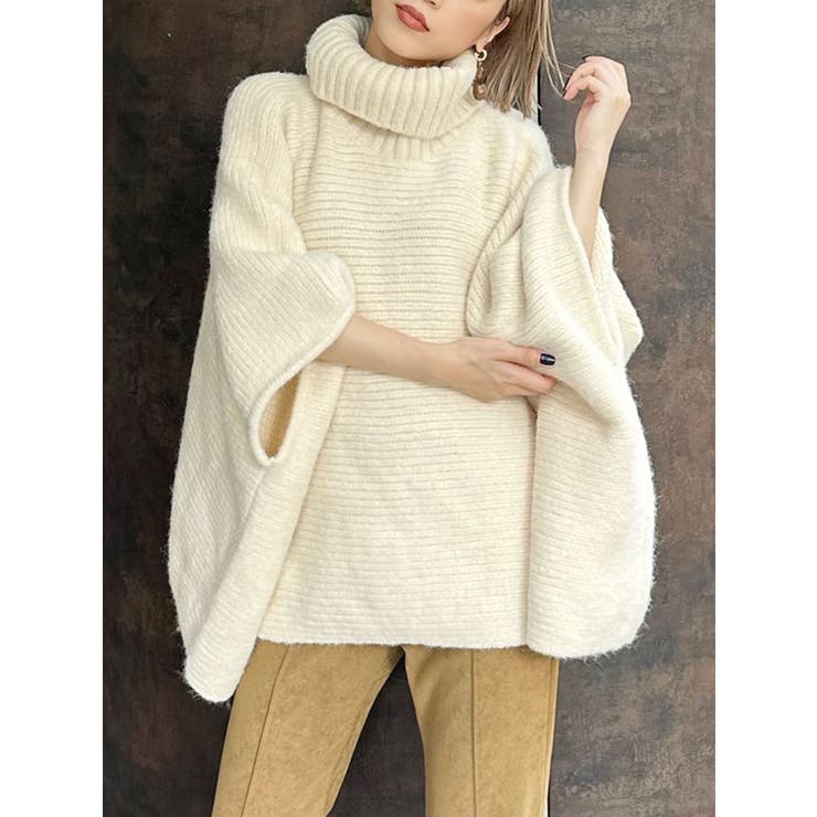 アイボリー | ハイネックオーバーシルエットニット【WEB限定】 | MURUA