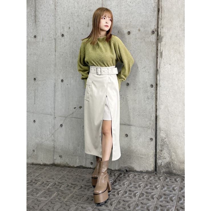 MURUA 【2WAY】シャイニーフェザーニット 2WAYシャイニーフェザーニット[品番：MKSW0054585]｜MURUA（ムルーア