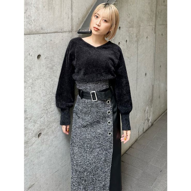 MURUA 【2WAY】シャイニーフェザーニット 2WAYシャイニーフェザーニット[品番：MKSW0054585]｜MURUA（ムルーア