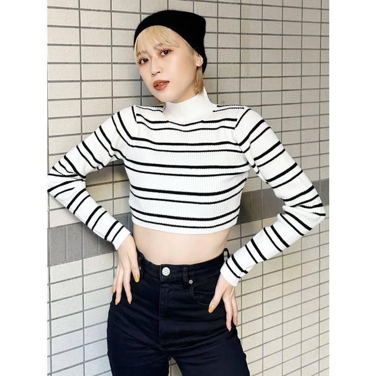 クロップトメランジニット[品番：MKSW0055729]｜MURUA（ムルーア）の