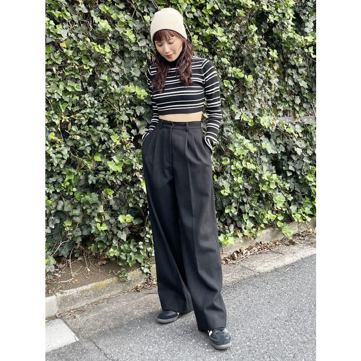 kurumi様 オールインワン M黒 クロップトメランジニット[品番：MKSW0055729]｜MURUA（ムルーア