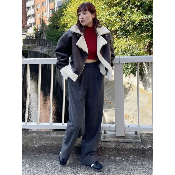 クロップトメランジニット[品番：MKSW0055729]｜MURUA（ムルーア）の