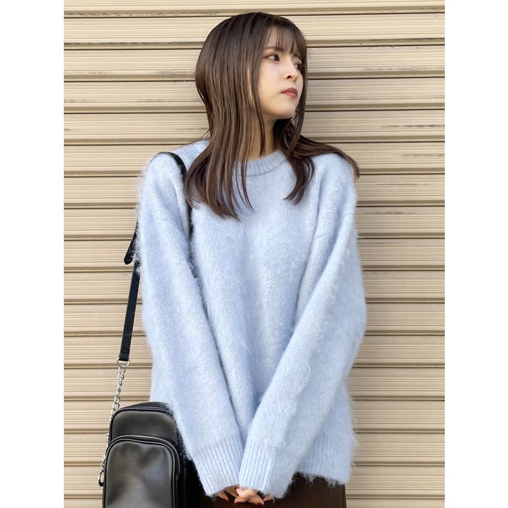 ジオメ柄シャギーニット[品番：MKSW0056346]｜MURUA（ムルーア