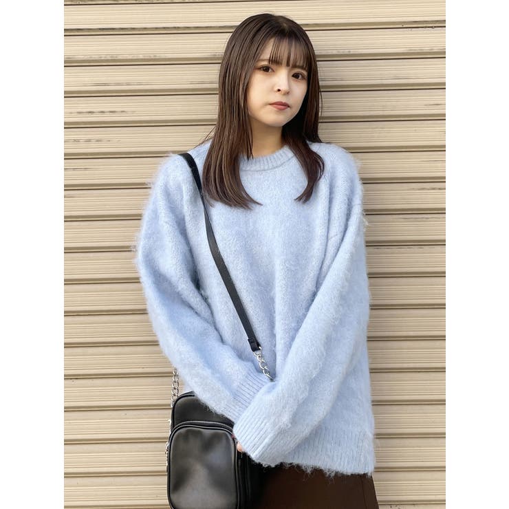 ジオメ柄シャギーニット[品番：MKSW0056346]｜MURUA（ムルーア）のレディースファッション通販｜SHOPLIST（ショップリスト）