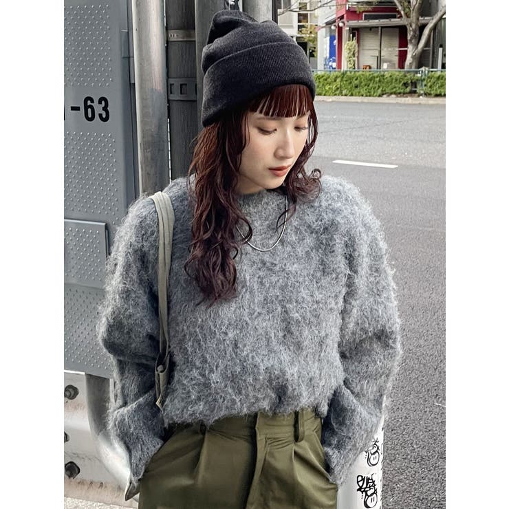 ジオメ柄シャギーニット[品番：MKSW0056346]｜MURUA（ムルーア）のレディースファッション通販｜SHOPLIST（ショップリスト）