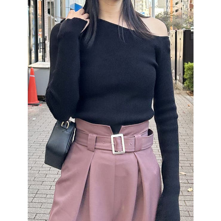 スリットスリーブワンショルニット | MURUA | 詳細画像31 