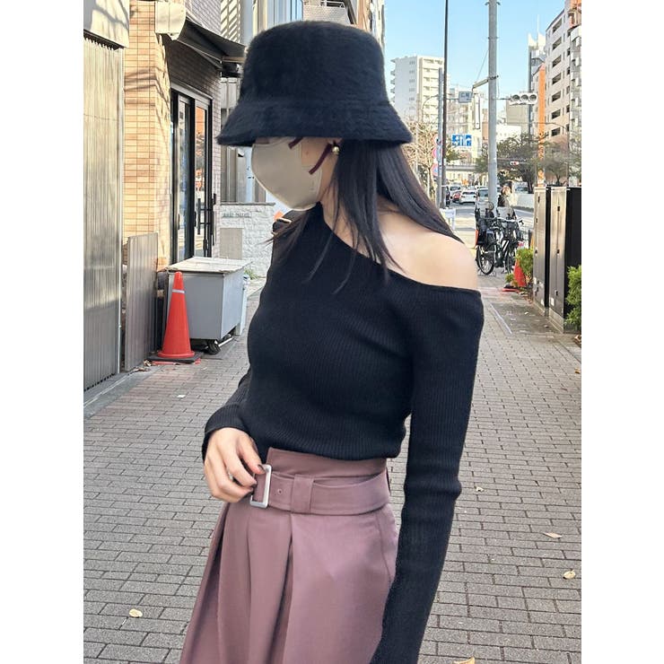 スリットスリーブワンショルニット | MURUA | 詳細画像32 