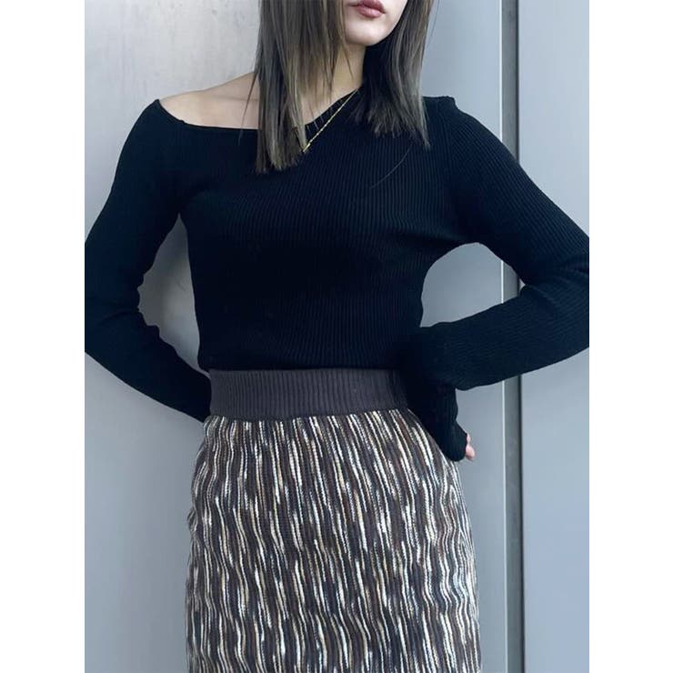 スリットスリーブワンショルニット | MURUA | 詳細画像44 