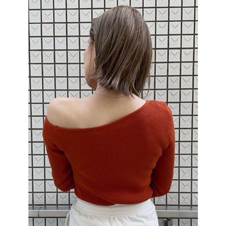 meruଘ即購入× スリットスリーブワンショルニット[品番：MKSW0056162]｜MURUA