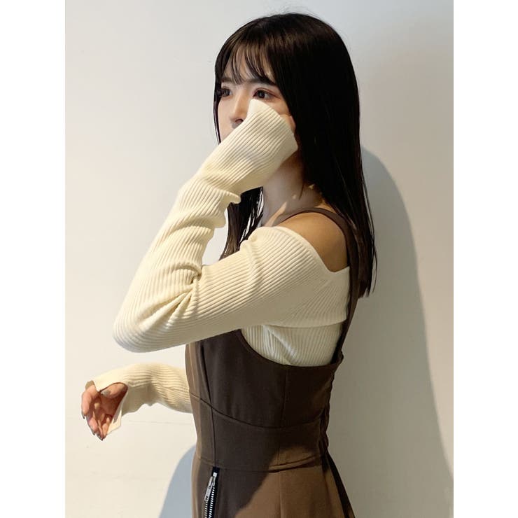 スリットスリーブワンショルニット | MURUA | 詳細画像9 