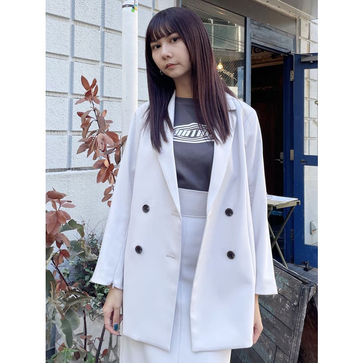 パウダーツイルダブルタックジャケット[品番：MKSW0055190