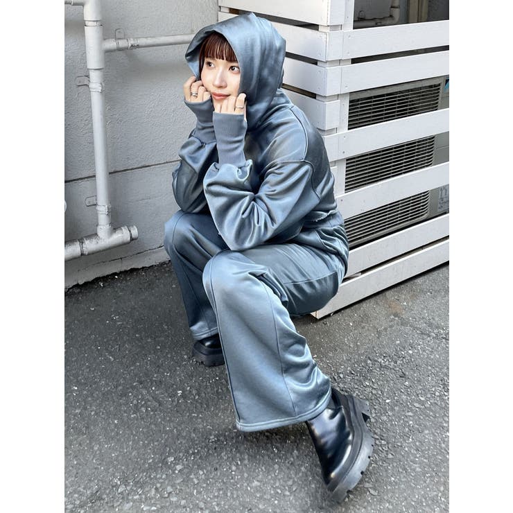 Morimori　UGL YHOT  変形ワイドパンツ　グレー　Mサイズ UGL YHOT 変形ワイドパンツ スラックス グレー 中国新鋭ブランド