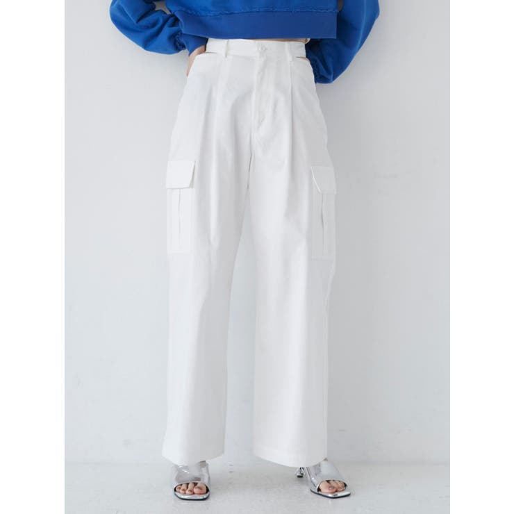 ホワイト | サイドカットカーゴパンツ | MURUA