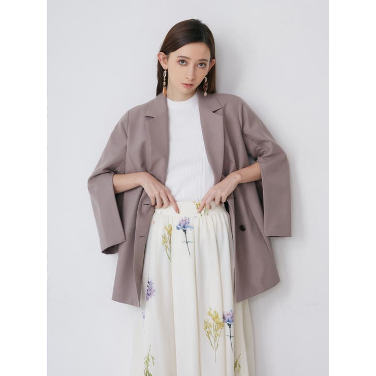 タックギャザーフラワープリントスカート【WEB限定】【花柄