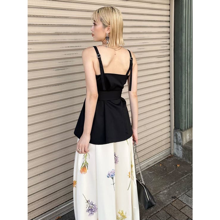 タックギャザーフラワープリントスカート【WEB限定】【花柄