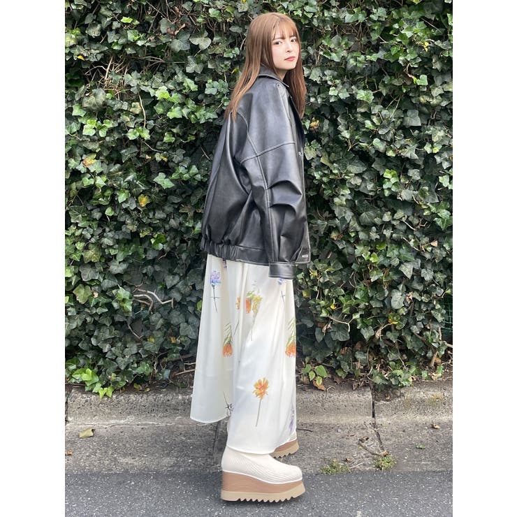タックギャザーフラワープリントスカート【WEB限定】【花柄