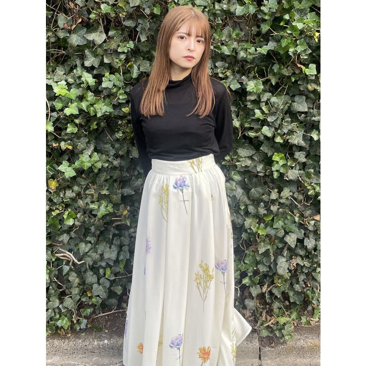 タックギャザーフラワープリントスカート【WEB限定】【花柄