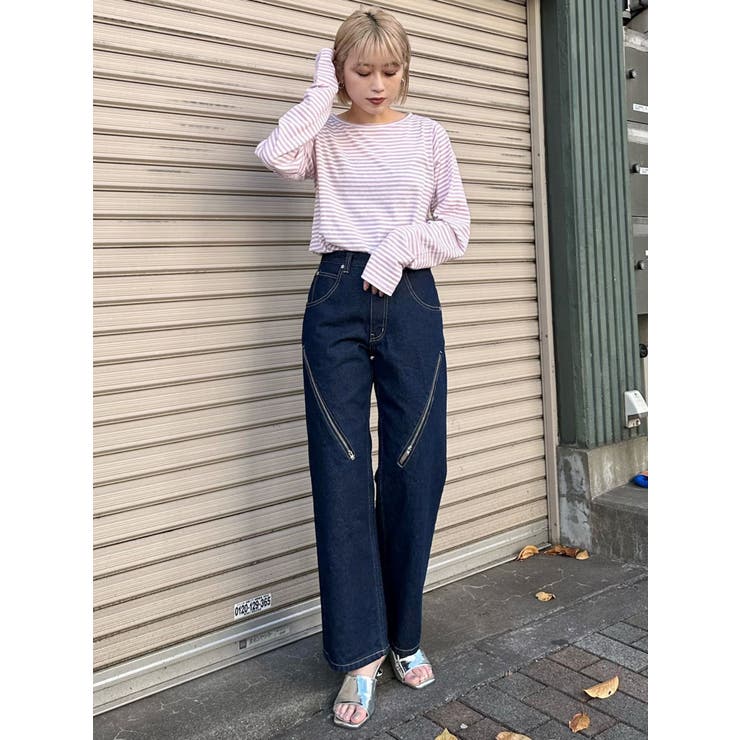 デザインジップカットデニム[品番：MKSW0055869]｜MURUA