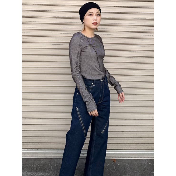 デザインジップカットデニム | MURUA | 詳細画像9 