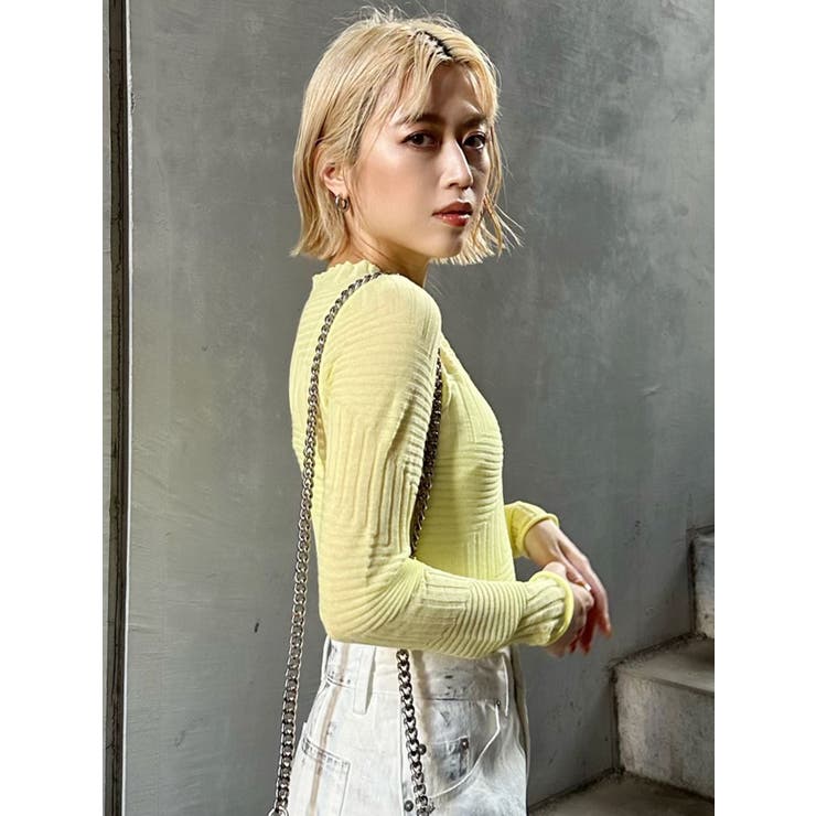 ランダムパターンシアーニット | MURUA | 詳細画像21 