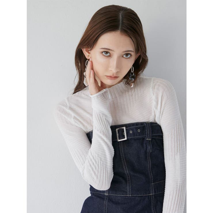 ランダムパターンシアーニット | MURUA | 詳細画像9 