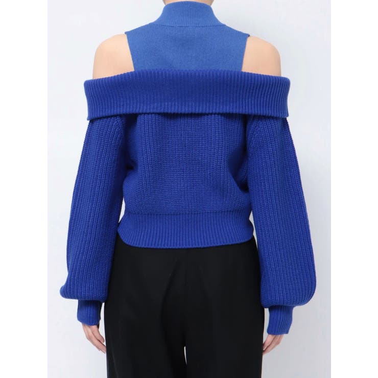ショルダーオープンハーフZIPニット[品番：MKSW0056543]｜MURUA